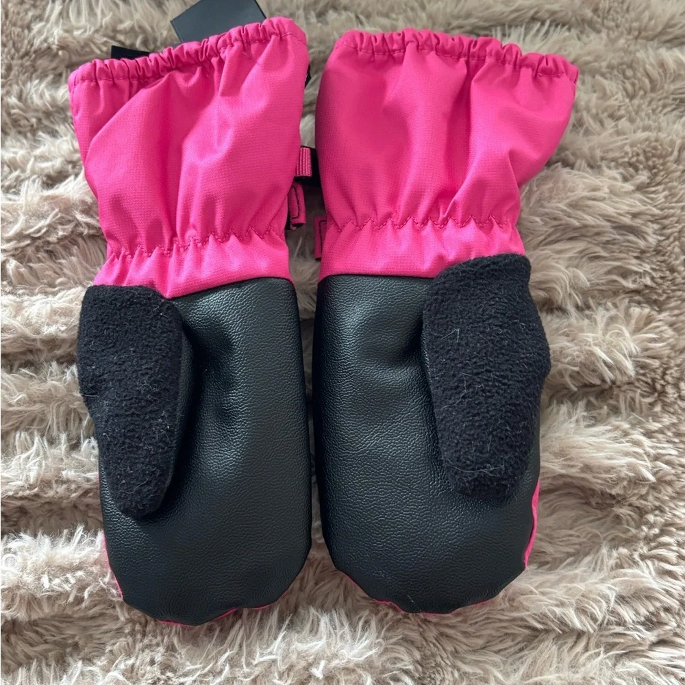The North Face Kids Pink and Black Snow Mittens 079